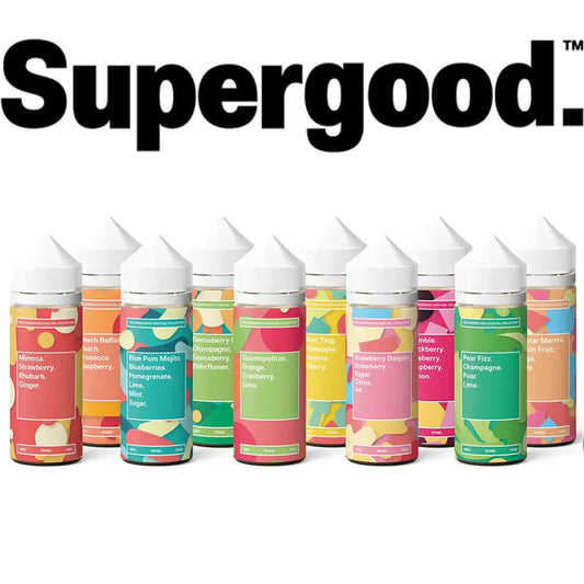 E LIQUID 100ML SUPERGOOD COCKTAILS PREMIUM VAPE JUICE 70VG/30PG 0MG SHORTFILL