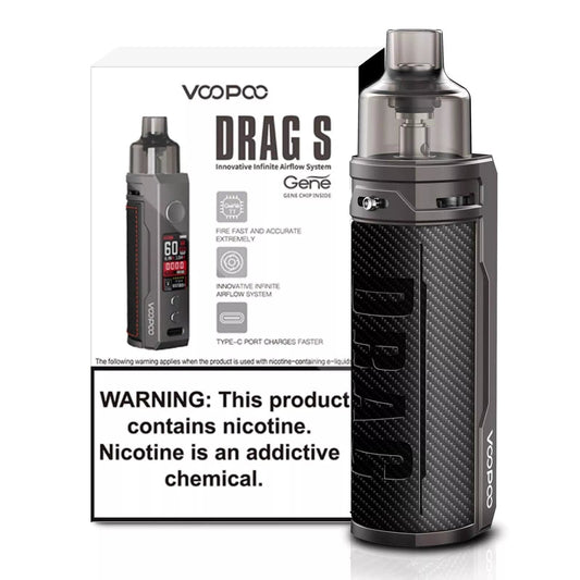 Voopoo Drag S 60W Mod Pod Vape E-Cig Starter Kit 2500mAh 2ml Fast Track Delivery