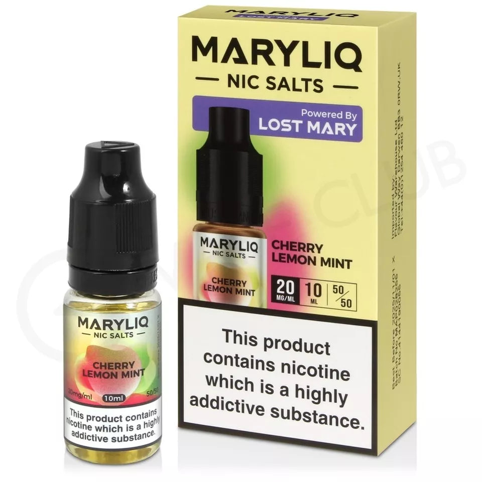 10 X LOST MARY VAPE JUICE MARYLIQ Liquid Nic Salt 10ml 10mg/20mg 50PG/50VG