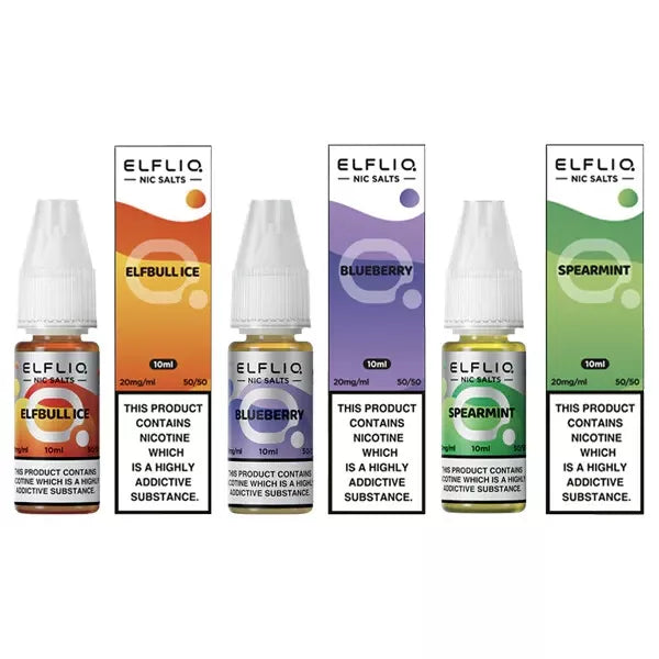 10 X ELFLIQ by ELF BAR Nic Salt 10ml E Liquid 10mg | 20mg Vape Juice 50/50 VG/PG